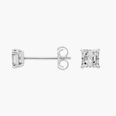 Noir Spark Asscher Cut Lab-Grown Diamond Stud Earrings