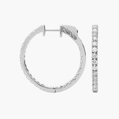 Pearl Charm The Perfect Lab Diamond Hoops