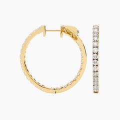 Pearl Charm The Perfect Lab Diamond Hoops