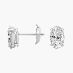 Whisper Spark Oval Cut Lab-Grown Diamond Stud Earrings