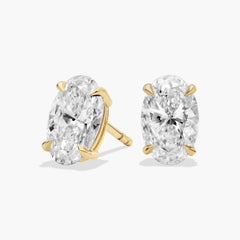 Whisper Spark Oval Cut Lab-Grown Diamond Stud Earrings
