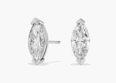 Liana Marquise Cut Lab-Grown Diamond Stud Earrings