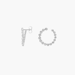 Star Gaze Lab Grown Diamond Bezel Front-Back Earrings