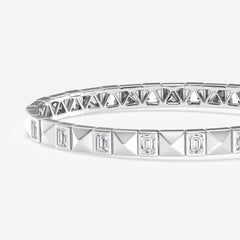Magnolia Emerald Lab Grown Diamond Bangle Bracelet