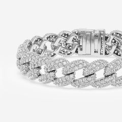 Starshade Round Lab Grown Diamond Cuban Link Bracelet