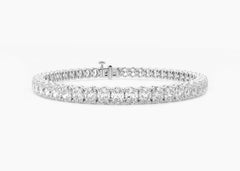 Glacier Bloom Oval Lab Grown Diamond Tennis Bracelet