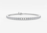 White Castle Emerald Lab Grown Diamond Tennis Bracelet