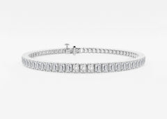 White Castle Emerald Lab Grown Diamond Tennis Bracelet