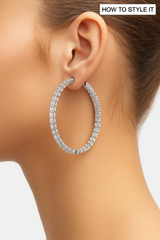 Gilded Whirl Inside Out Lab Grown Diamond Hoop Earrings