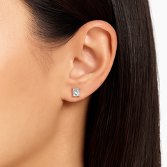 Vivid Flicker Princess Cut Diamond Stud Earrings