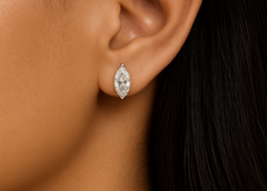 Liana Marquise Cut Lab-Grown Diamond Stud Earrings