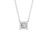 Happy Princess Cut Lab-Grown Diamond Solitaire Pendant