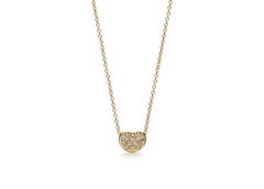 Aurora Dusk Pendant in Yellow Gold with Pavé Lab Diamonds, .