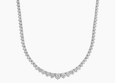 Feel Good Diamond Tennis Necklace in 18K White Gold