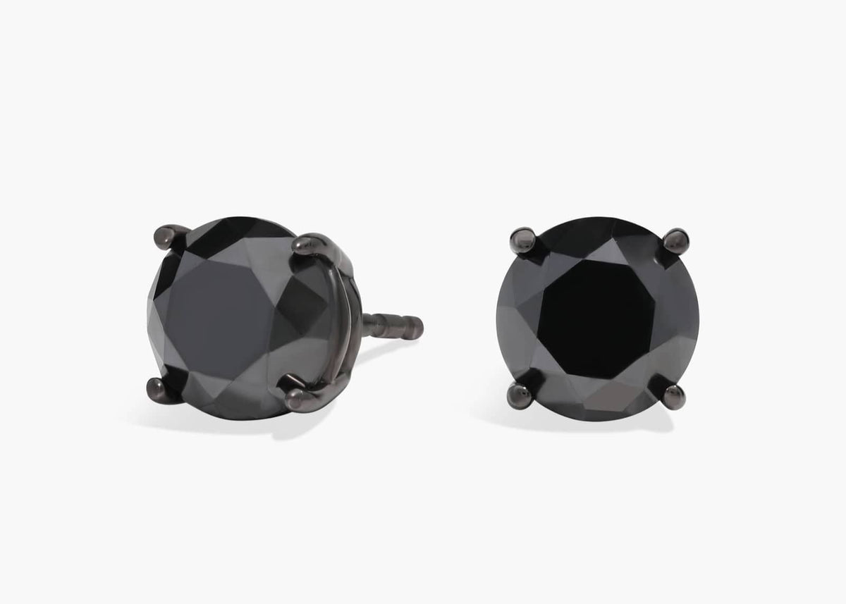Luna Dusk Black Diamond Stud Earrings