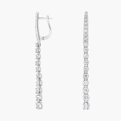 Twilight Luxe Diamond Line Drop Earrings Gold