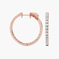 Pearl Charm The Perfect Lab Diamond Hoops