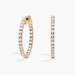 Pearl Charm The Perfect Lab Diamond Hoops