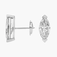 Liana Marquise Cut Lab-Grown Diamond Stud Earrings