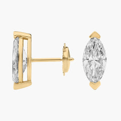 Liana Marquise Cut Lab-Grown Diamond Stud Earrings