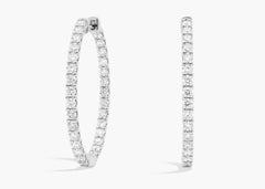 Gilded Whirl Inside Out Lab Grown Diamond Hoop Earrings