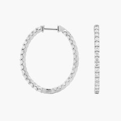 Gilded Whirl Inside Out Lab Grown Diamond Hoop Earrings