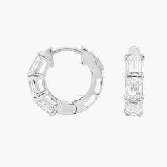 Celestial Muse Emerald Cut Diamond Earrings