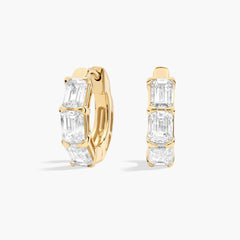 Celestial Muse Emerald Cut Diamond Earrings