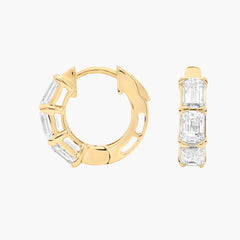 Celestial Muse Emerald Cut Diamond Earrings