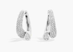 Luna Gaze Lab Grown Pava Diamond Pear Snake Earrings Gold