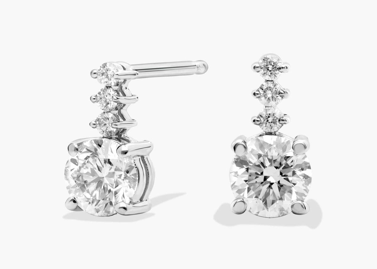 Bahama Dream Cascade Diamond Drop Stud Earrings
