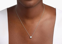 Happy Princess Cut Lab-Grown Diamond Solitaire Pendant