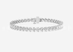 Aurora Field Heart Lab Grown Diamond Tennis Bracelet