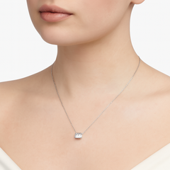 Oz Emerald Cut Bezel Lab-Grown Diamond Pendant