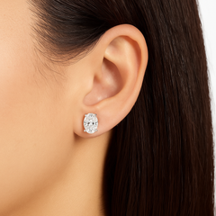 Whisper Spark Oval Cut Lab-Grown Diamond Stud Earrings