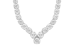 18"  Happy Diamond Eternity Necklace In 18K White Gold