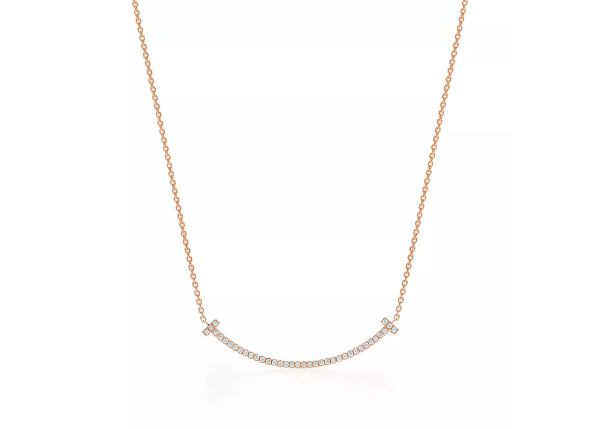 Happy Pendant in Rose Gold with Lab Diamonds