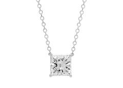 Happy Princess Cut Lab-Grown Diamond Solitaire Pendant