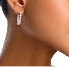 Twilight Whim Diamond Eternity Hoop Earrings Gold