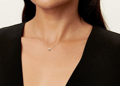 Aurora Dusk Pendant in Yellow Gold with Pavé Lab Diamonds, .