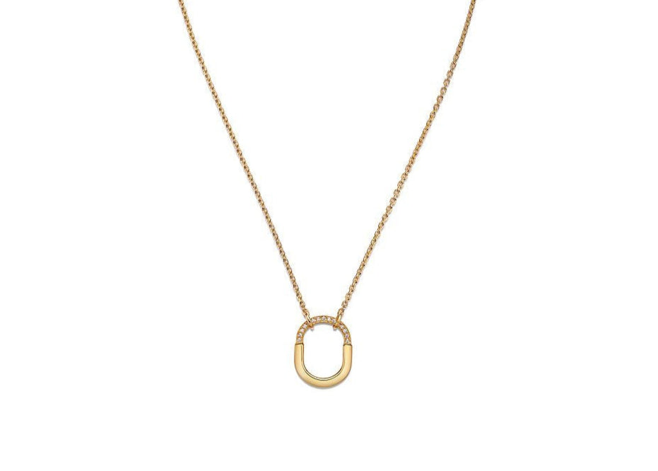 Ember Gaze Small Pendant in Yellow Gold with Diamonds
