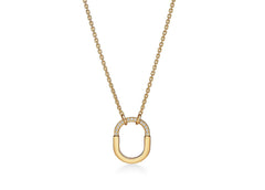 Ember Gaze Small Pendant in Yellow Gold with Diamonds