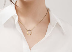 Ember Gaze Small Pendant in Yellow Gold with Diamonds