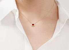 Red Eternity Lab Diamond Pendant