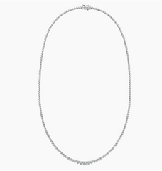 Feel Good Diamond Tennis Necklace in 18K White Gold